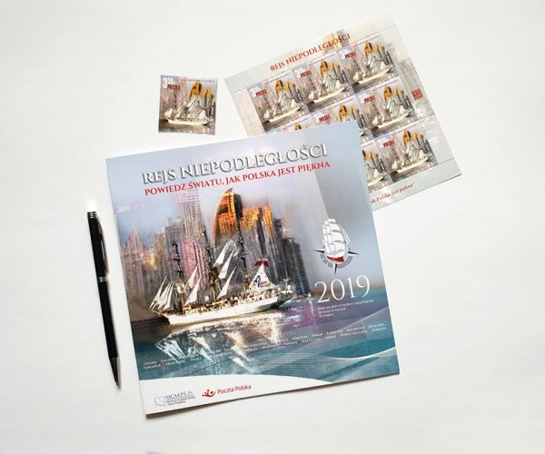 Andrzej Filipowicz | Indepedence Sail. Folder and Stamp