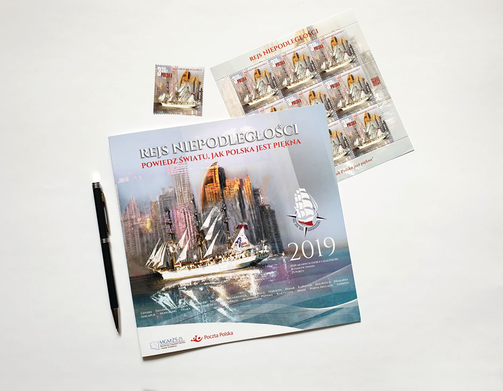 Andrzej Filipowicz | Indepedence Sail. Folder and Stamp